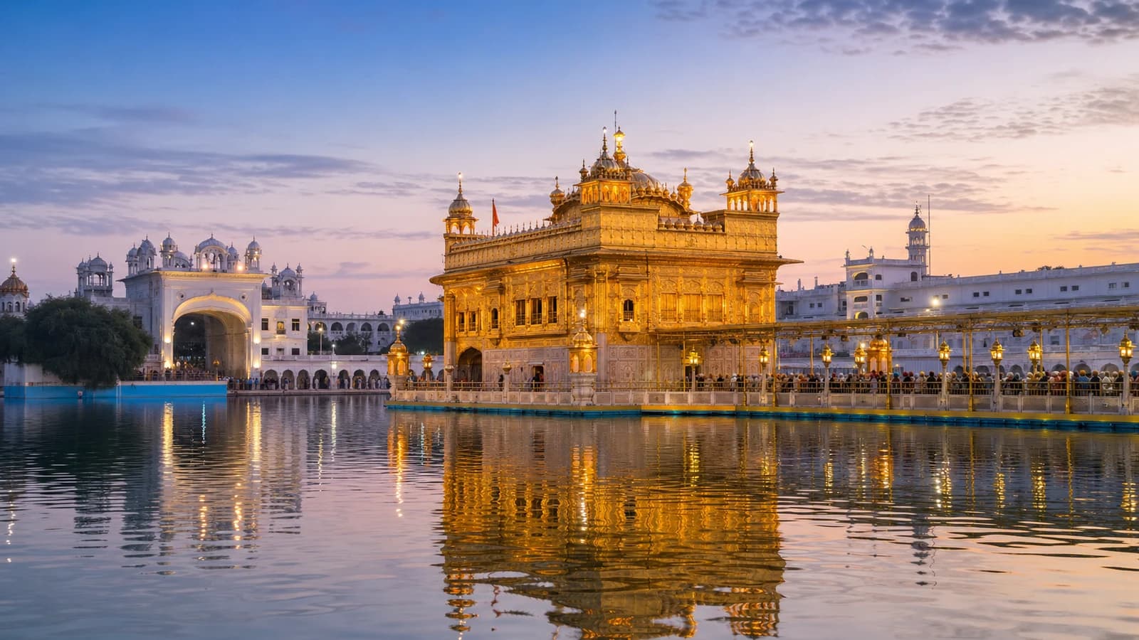 The Golden Temple reflected in the Amrit Sarovar at Amritsar