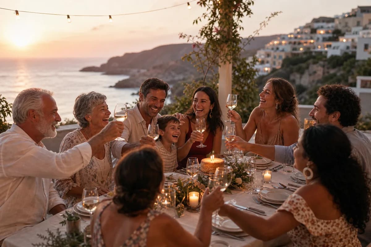 Travellers celebrating a special occasion